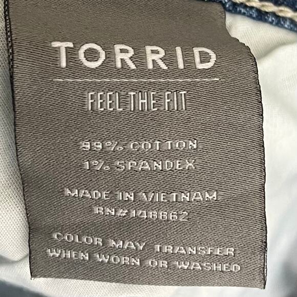 torrid Size 18 Medium Dark Wash Boyfriend Straight Vintage Stretch Mid-Rise Jean - Picture 12 of 13